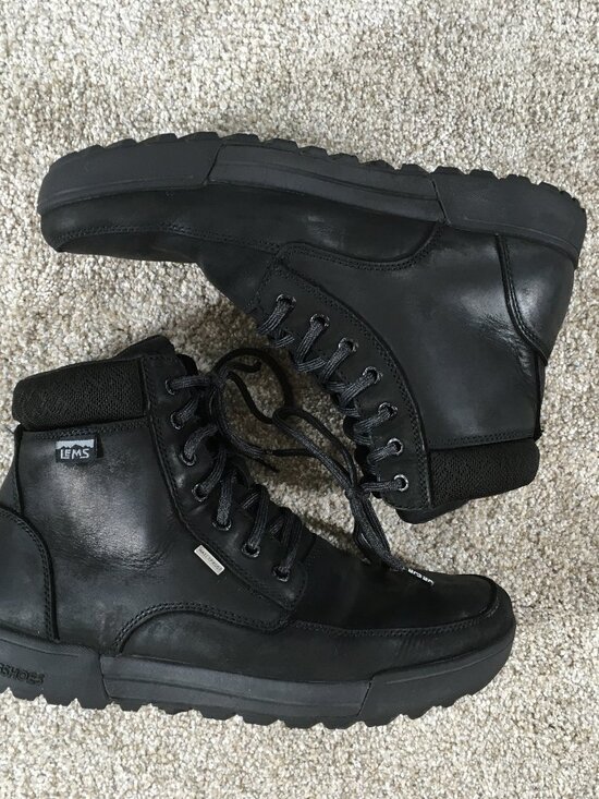 Lems Boulder Summit WP Lace Up Hiking Trail Boots Mens Size 10 Black Waterproof main image 7